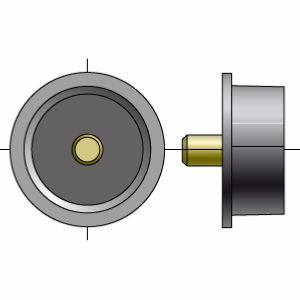 Embout non réglable avec tourillon ø 10mm pour tube Ø 50 mm