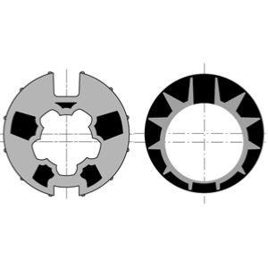 Jeu roue + couronne SOMFY pour moteur Ø 50mm SOMFY/SIMU pour tube DOHNER Ø 70mm à goutte 13mm maxi