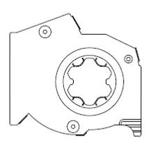 Plaque guide support moteur coté droit pour coffre SOPROFEN CRX 14
