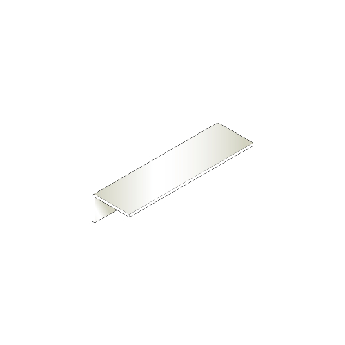 Cornière angle arrondi PVC blanc co-extrudé 65x20x2,5 mm