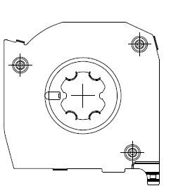 Plaque support moteur SOMFY de ø 62 mm coté gauche pour coffre SOPROFEN CX22