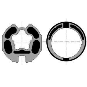 Jeu roue + couronne SOMFY pour moteur Ø 60mm SOMFY/SIMU pour tube Ø 78mm à goutte de 14mm maxi