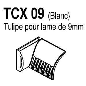 Tulipe pour lames ALU ou PVC de 50 mm compatible coffre Paco / Deco