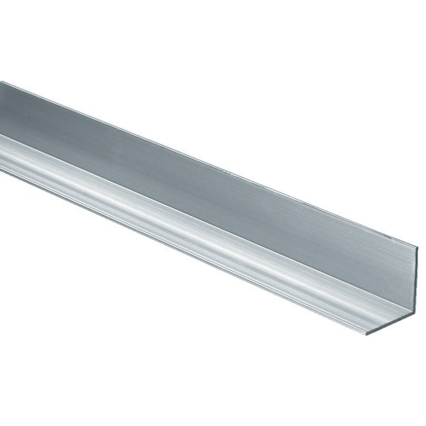 Cornière asymétrique en aluminium à angle vif RAL 3005 granité/structuré - 80 x 40 x 2 mm