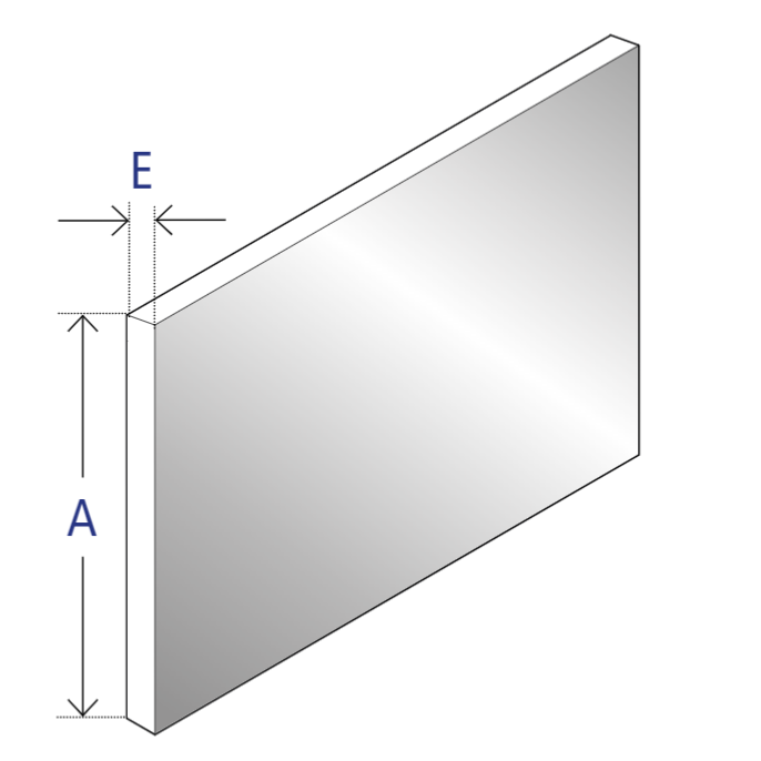 Couvre-joint plat en aluminium RAL 3004 granité/structuré - 80 x 3 mm